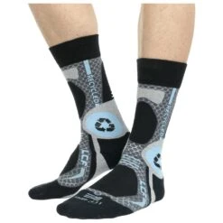 Socks La Chaussette De France Rando Recycled Gris Bleu