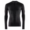 Nordic Thermal Underwear Falke Warm Zip Shirt Tight Fit Black Fuego