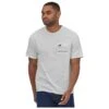 Tee-Shirt Patagonia M Line Logo Ridge Stripe Organic Pocket White