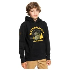 Sweatshirt Quiksilver Big Logo Snow Jr True Black