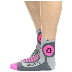Socks La Chaussette De France Run Recycled Gris Rose Fluo -Glis Shop 2f350bcbcaf2ce464a81fbfb66707eab9d1d6fe7 H22CHFRCHA2207565 5