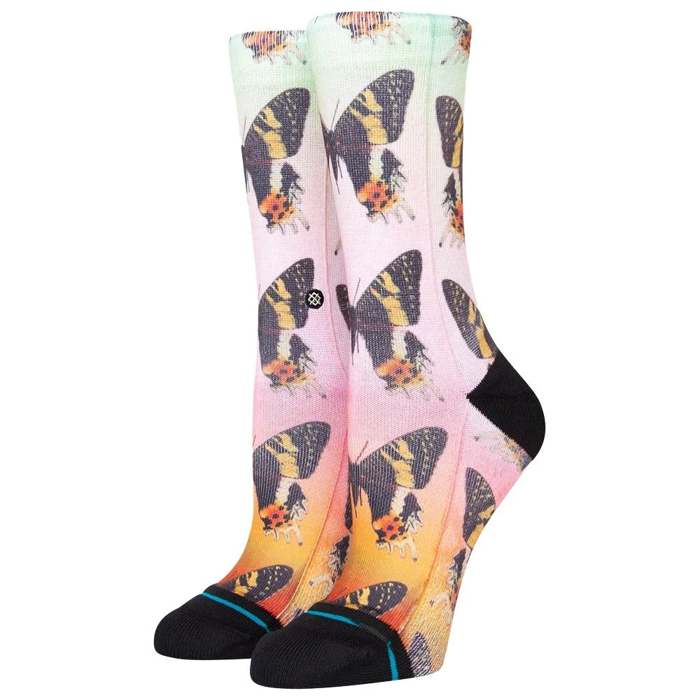 Socks Stance W Crew Sock Aflutter Multi 3 Socks Stance W Crew Sock Aflutter Multi