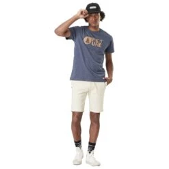 Tee-Shirt Picture Basement Cork Dark Blue Melange -Glis Shop 36fbbd64fdc039cf4cae2f048112ce2ae94b8768 H23PICTTEH2362874 901