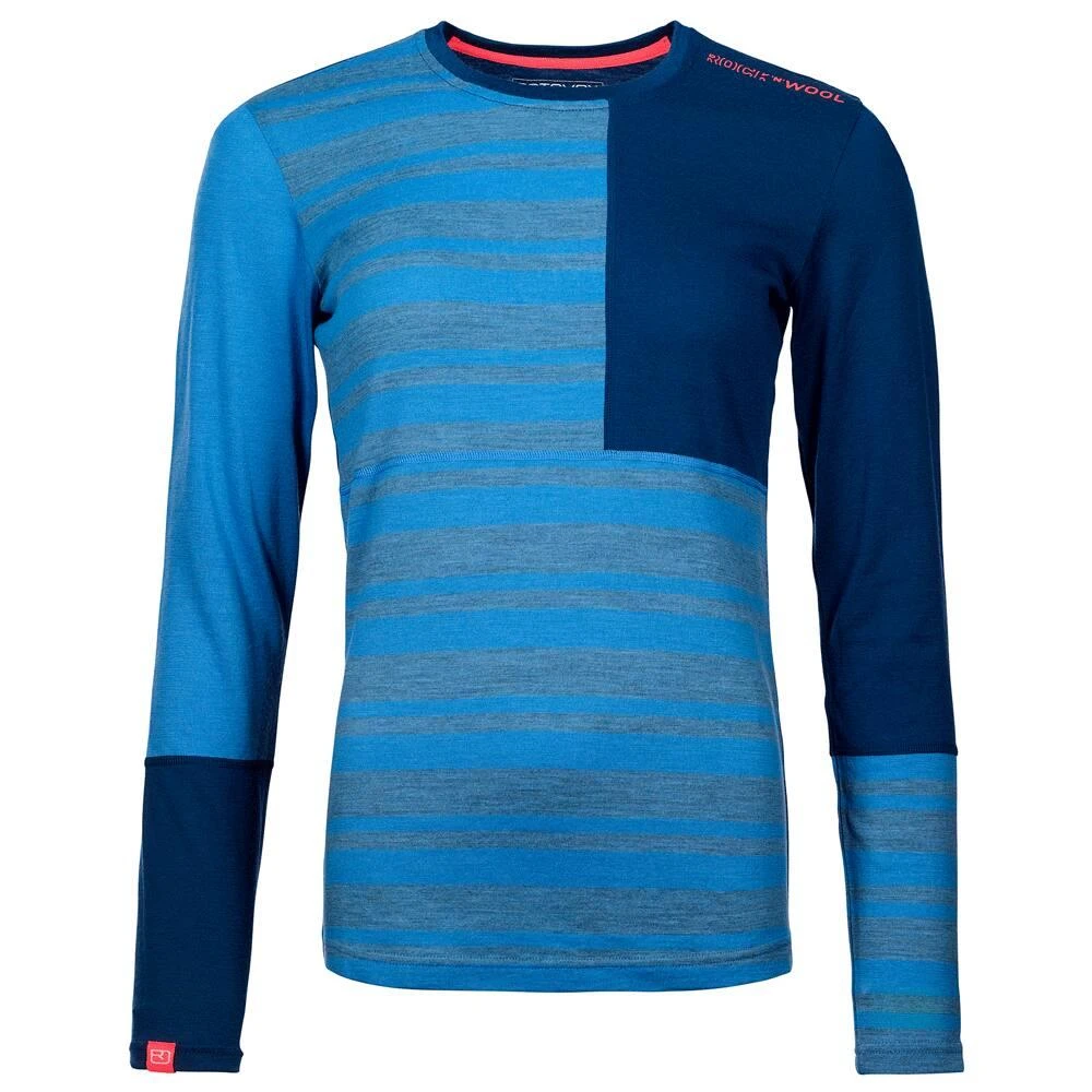 Technical Underwear Ortovox 185 Rock'n'wool Long Sleeve W Sky Blue 3 Technical Underwear Ortovox 185 Rock'n'wool Long Sleeve W Sky Blue