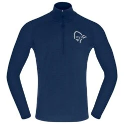 Technical Underwear Norrona PureUll Zip Neck M Indigo Night