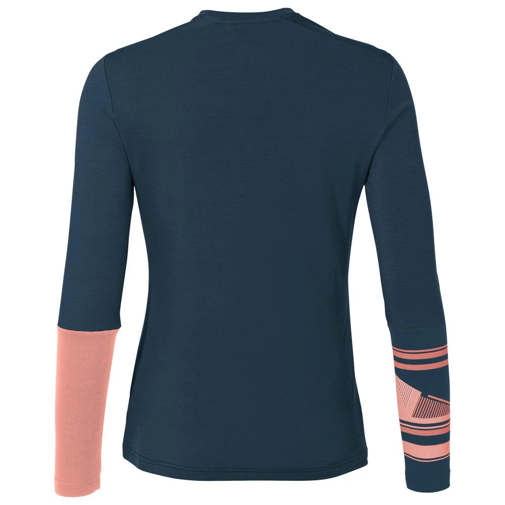 Technical Underwear Vaude Women's Monviso Wool Ls T-Shirt Dark Sea 4 Technical Underwear Vaude Women's Monviso Wool Ls T-Shirt Dark Sea - Image 2