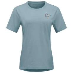 Tee-Shirt Norrona 29 Cotton Vikinghead Embroidery W's Tourmaline