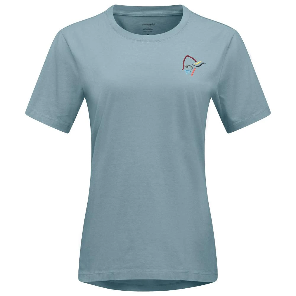 Tee-Shirt Norrona 29 Cotton Vikinghead Embroidery W's Tourmaline 3 Tee-Shirt Norrona 29 Cotton Vikinghead Embroidery W's Tourmaline