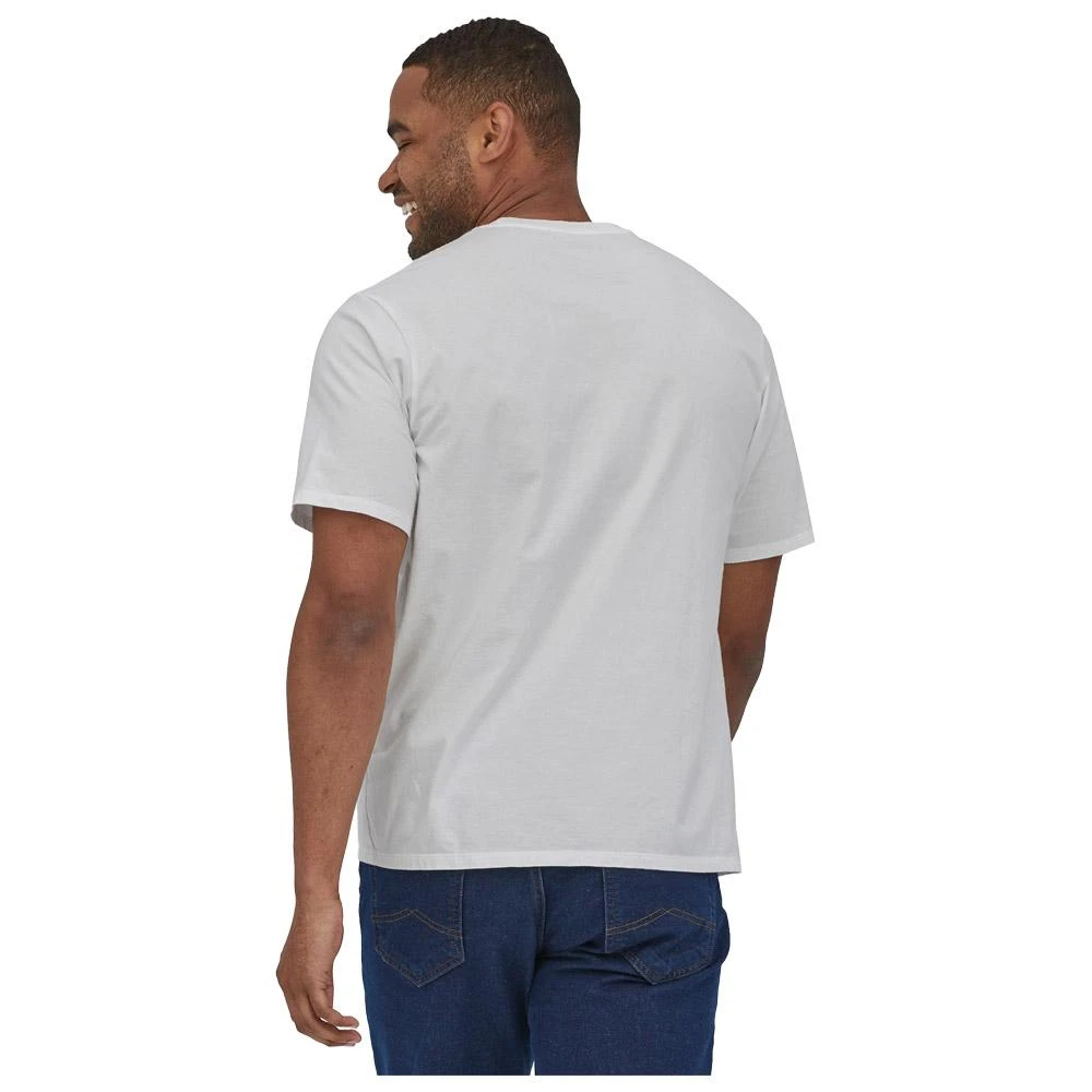Tee-Shirt Patagonia M Line Logo Ridge Stripe Organic Pocket White 4 Tee-Shirt Patagonia M Line Logo Ridge Stripe Organic Pocket White - Image 2