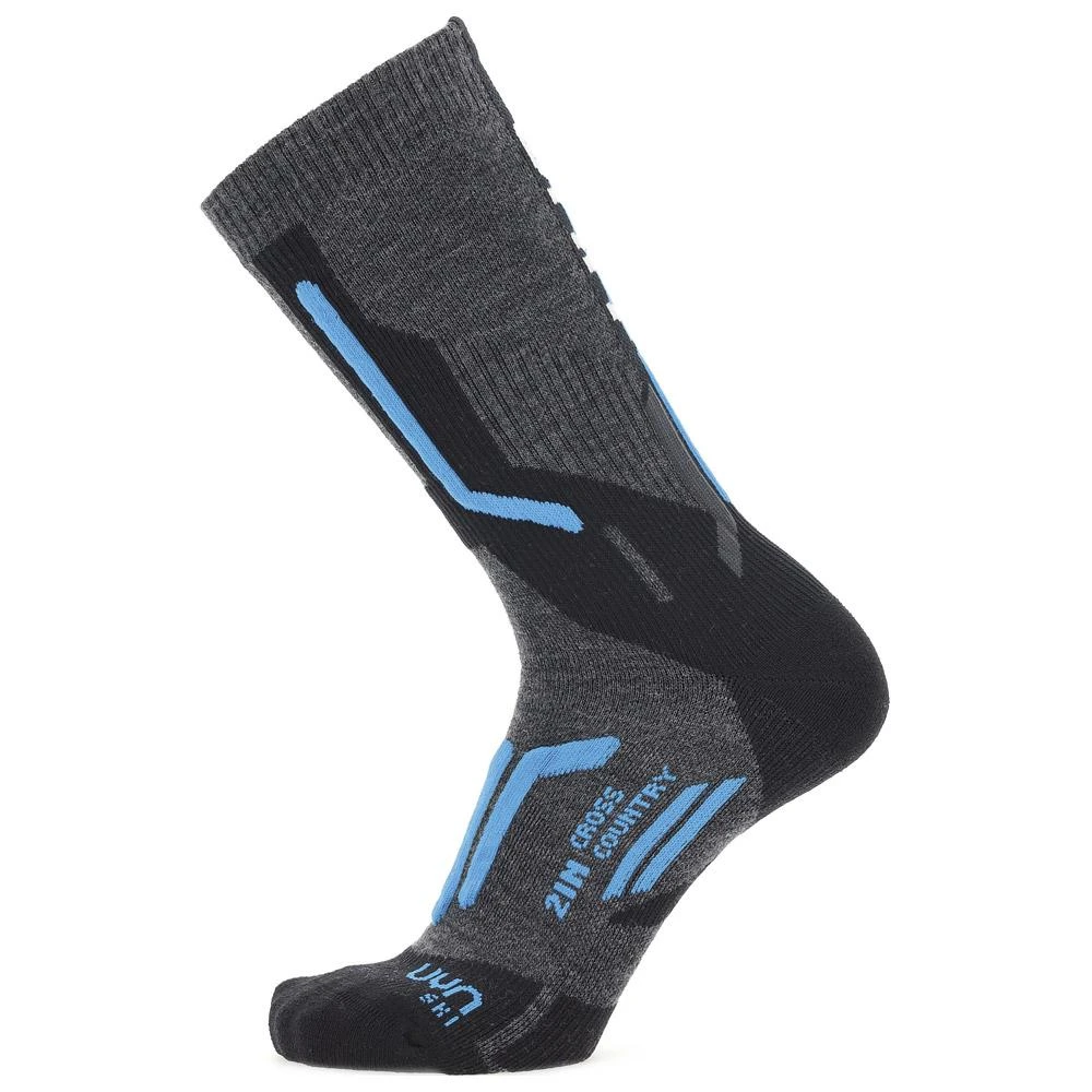 Nordic Sock Uyn M Ski Cross Country 2In Socks Anthracite Blue 3 Nordic Sock Uyn M Ski Cross Country 2In Socks Anthracite Blue