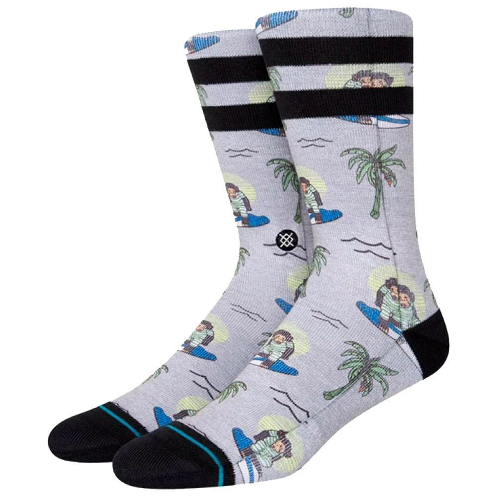 Socks Stance Crew Sock Surfing Monkey Grey 3 Socks Stance Crew Sock Surfing Monkey Grey