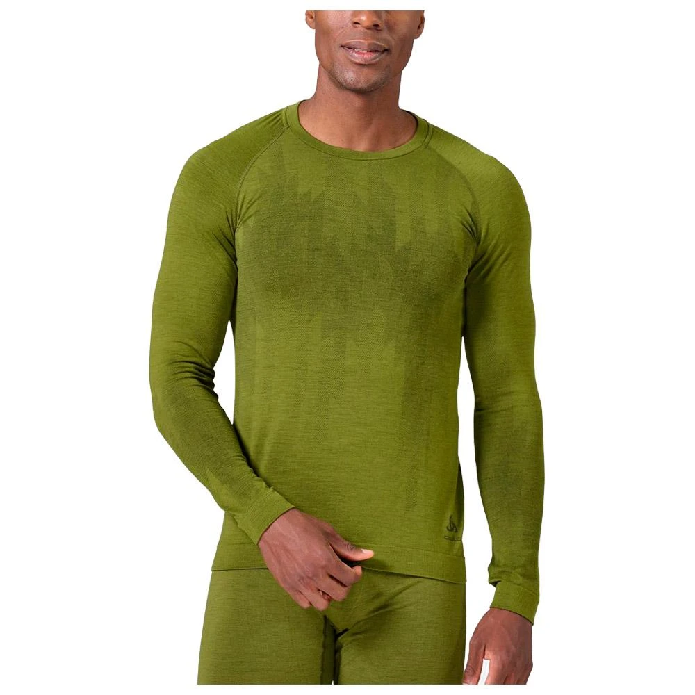 Technical Underwear Odlo Kinship PW 200 BL Top Crew Neck LS Avocado Melange 3 Technical Underwear Odlo Kinship PW 200 BL Top Crew Neck LS Avocado Melange