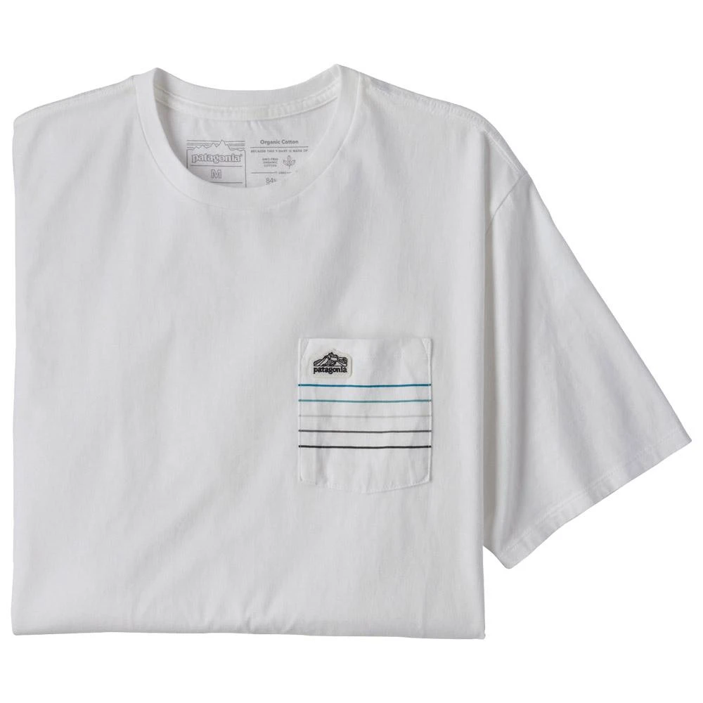 Tee-Shirt Patagonia M Line Logo Ridge Stripe Organic Pocket White 6 Tee-Shirt Patagonia M Line Logo Ridge Stripe Organic Pocket White - Image 4