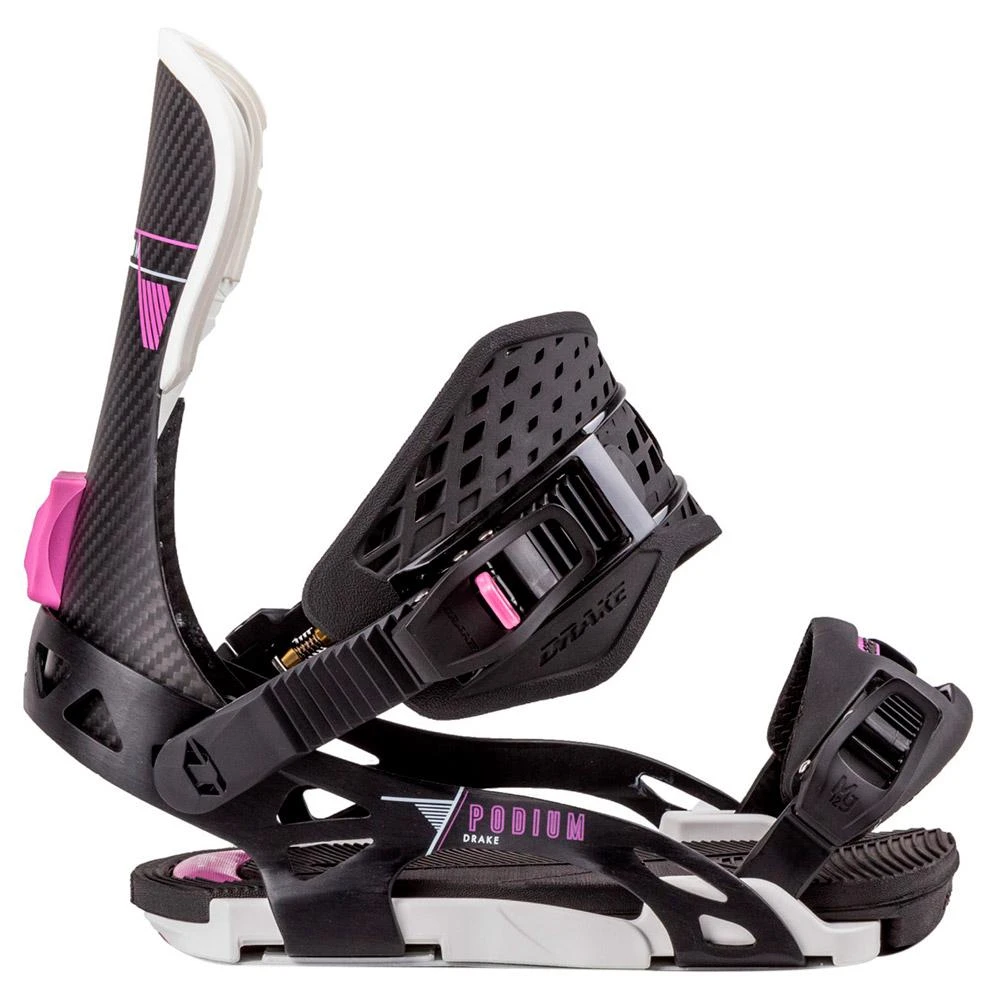 Snowboard Binding Drake Podium FF Black White 3 Snowboard Binding Drake Podium FF Black White
