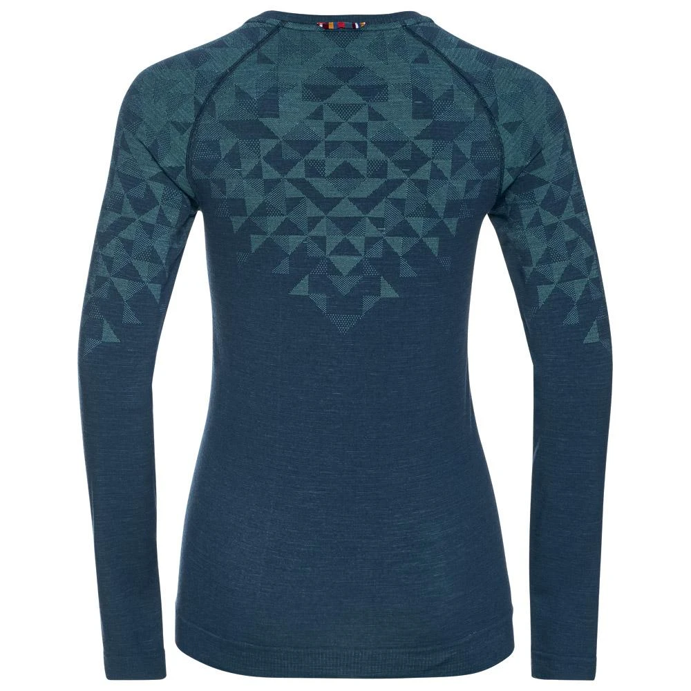 Technical Underwear Odlo Kinship PW 200 BL Top Crew Neck LS Wmn Blue Wing Teal Melange 4 Technical Underwear Odlo Kinship PW 200 BL Top Crew Neck LS Wmn Blue Wing Teal Melange - Image 2