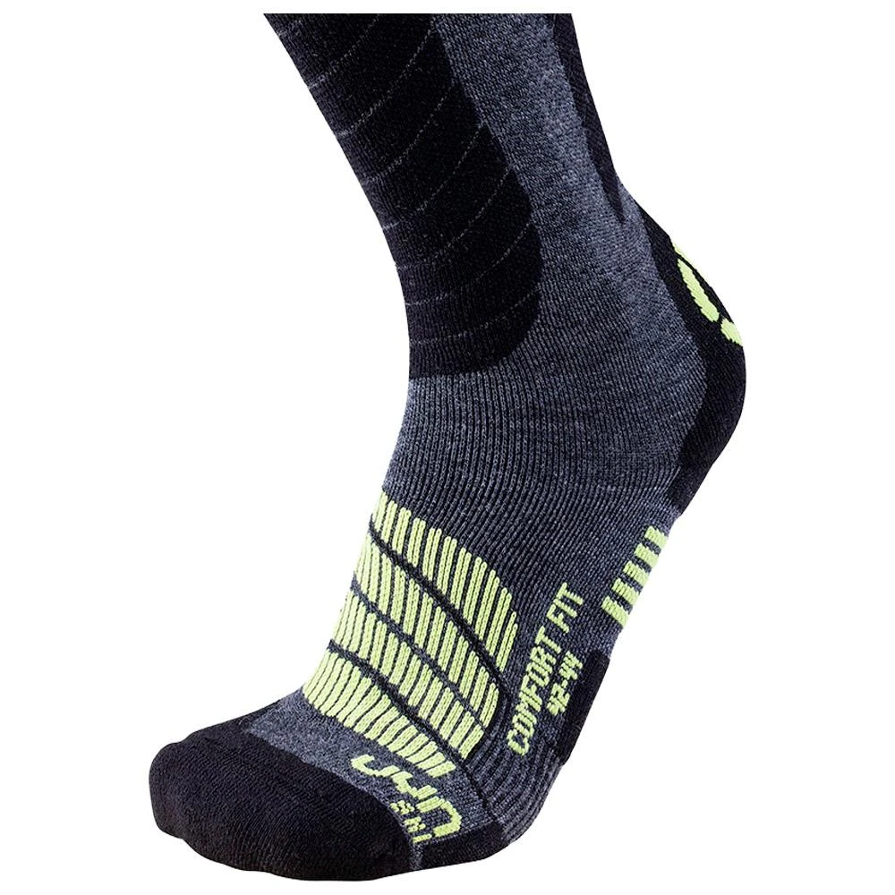 Socks Uyn Comfort Fit Man Medium Grey Melange Green 5 Socks Uyn Comfort Fit Man Medium Grey Melange Green - Image 3