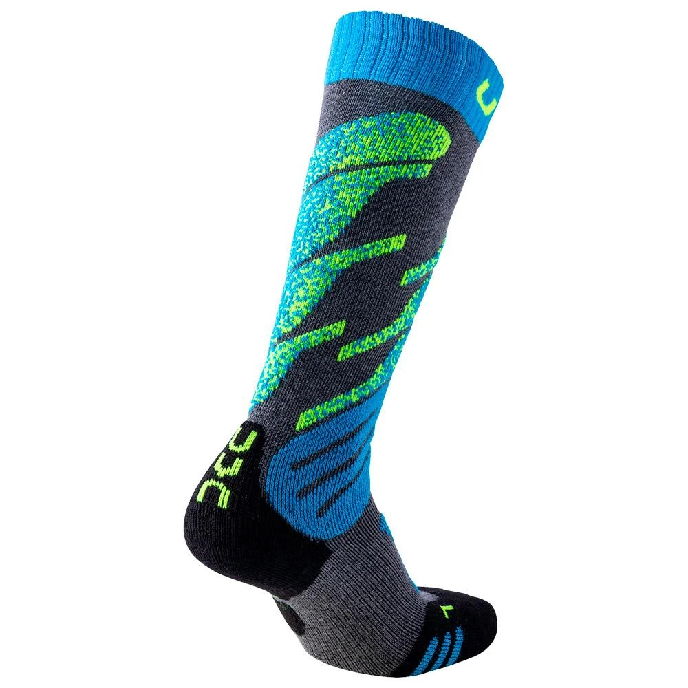 Socks Uyn Ski Junior Medium Grey Melange Turquoise 6 Socks Uyn Ski Junior Medium Grey Melange Turquoise - Image 4