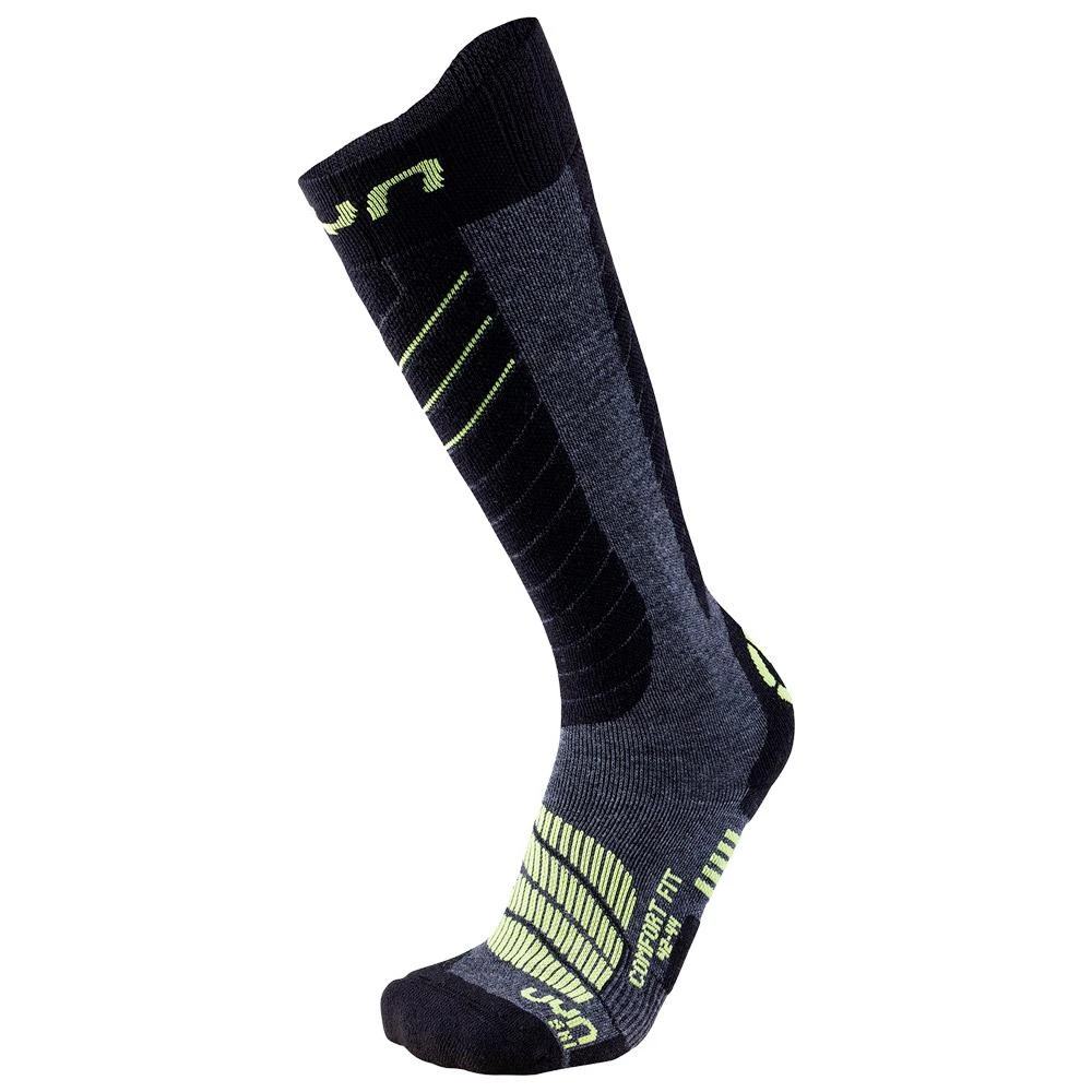 Socks Uyn Comfort Fit Man Medium Grey Melange Green 3 Socks Uyn Comfort Fit Man Medium Grey Melange Green