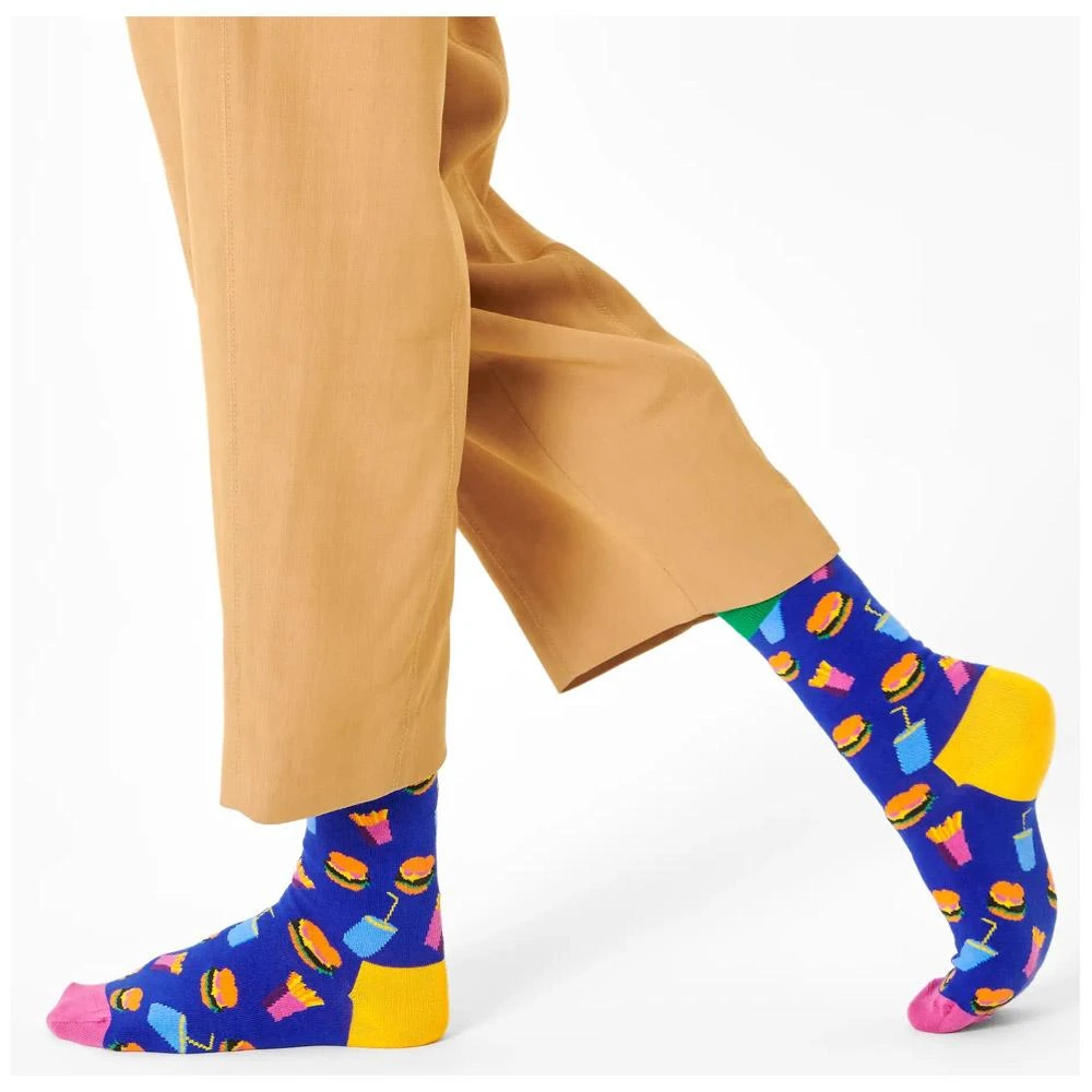 Socks Happy Socks Hamburger Sock Bleu Marine 4 Socks Happy Socks Hamburger Sock Bleu Marine - Image 2