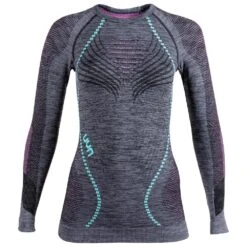 Technical Underwear Uyn W Ambityon Shirt LS Black Melange Pink Aqua