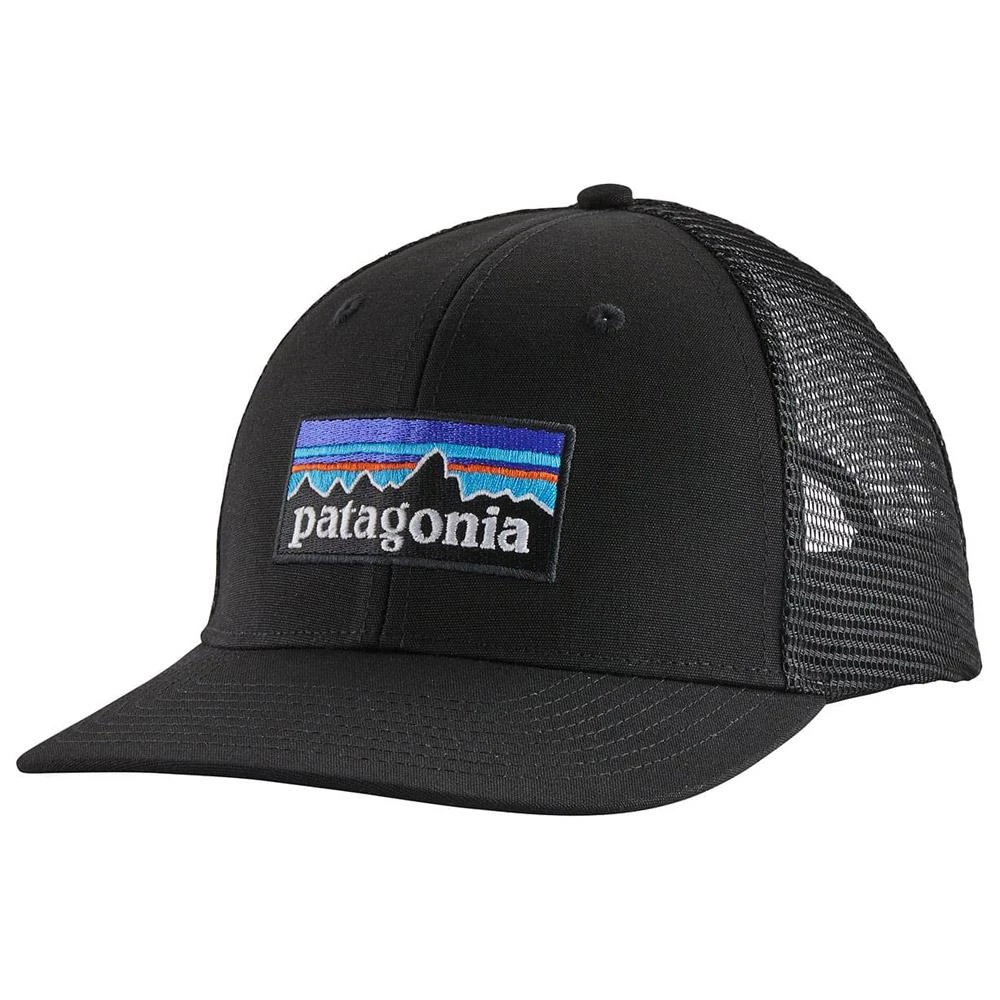 Cap Patagonia P-6 Logo Trucker Hat Black 3 Cap Patagonia P-6 Logo Trucker Hat Black