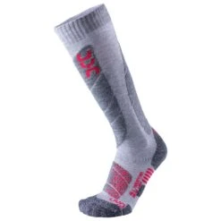 Socks Uyn Ski All Mountain Lady Light Grey Melange Coral